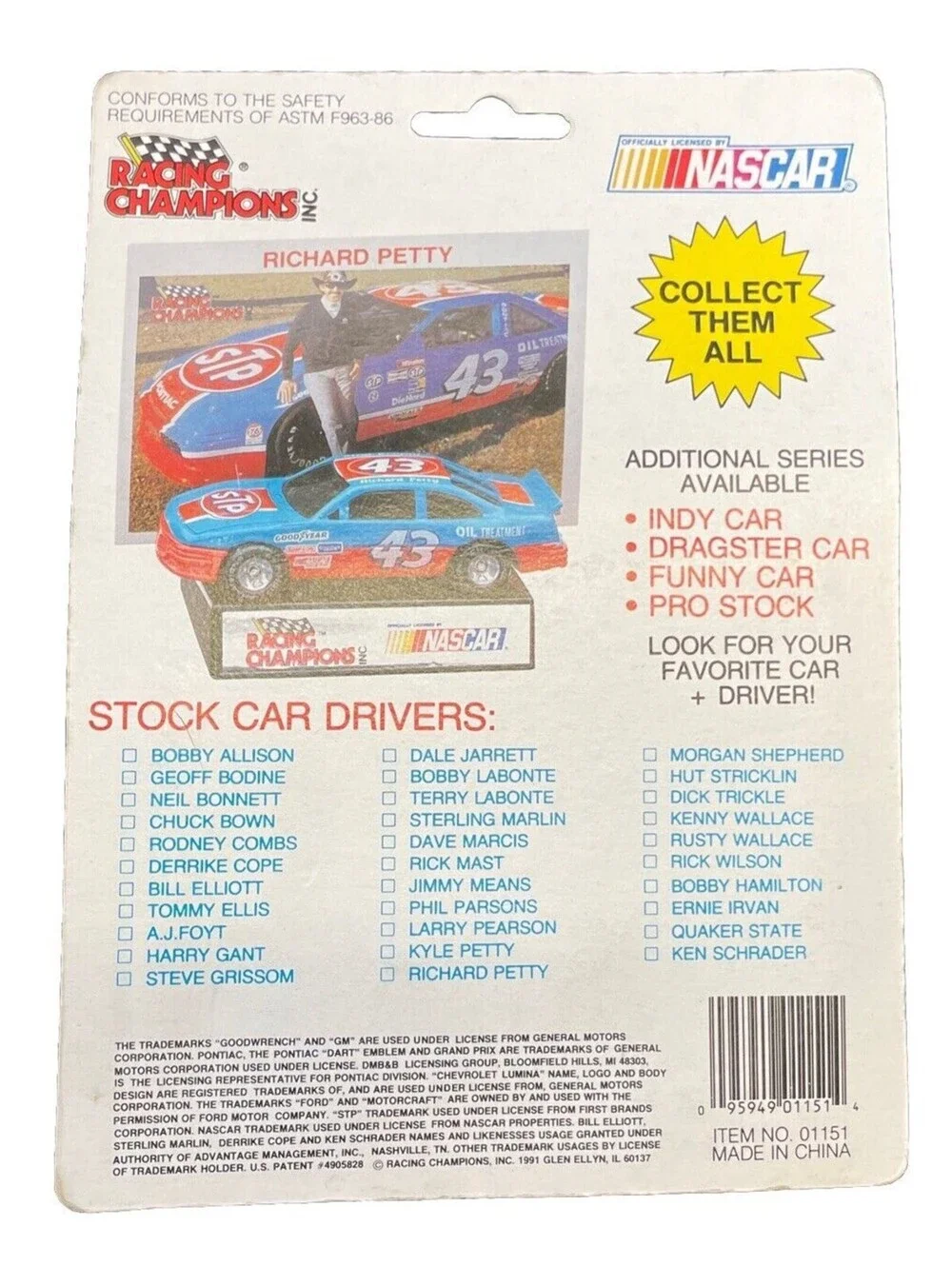 Geoff Bodine #15 Motorcraft Racing Champions 1:64 Scale Die Cast